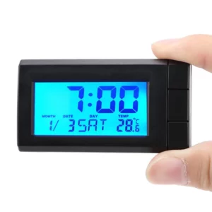 Wecker Designklassiker Digital – Auto Thermometer, Mini Uhr, Hintergrundbeleuchtung