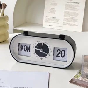 Wecker Vintage Digital – Retro Flip Mechanisch, Kalender Uhr, Schlafzimmer Dekor