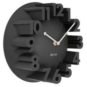 3d wanduhr schwarz