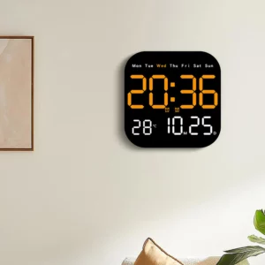 Digitale wanduhr mit kalender