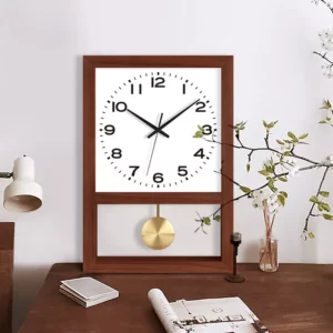 Wanduhr holz eckig