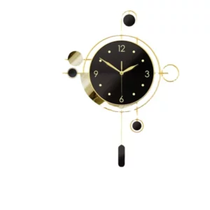 Wanduhr schwarz gold