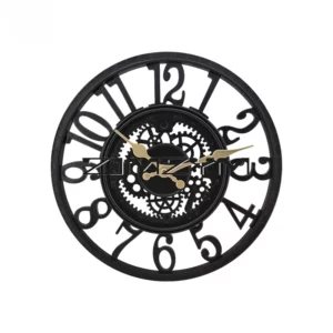 Wanduhr schwarz industrial