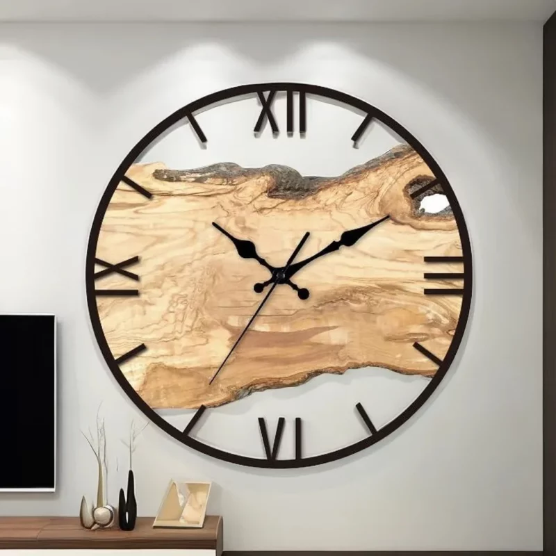 Wanduhr wohnzimmer holz